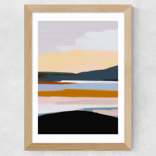 Peaceful Calm of Evening II Wide Oak Frame