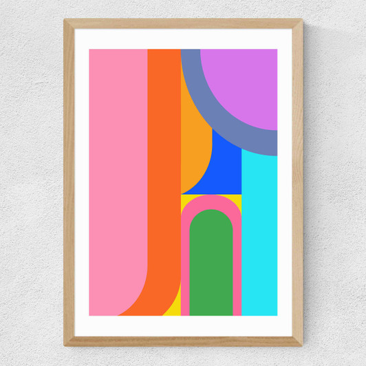 Shapes and Colors No. 7 Medium Oak Frame