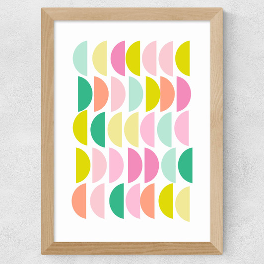 Bright Pastels Wide Oak Frame
