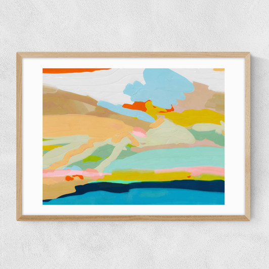 Sea Hills Summer Sun Narrow Oak Frame