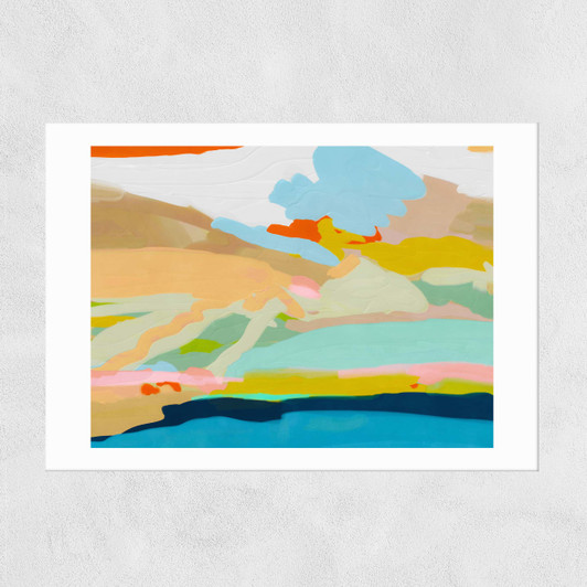 Sea Hills Summer Sun Unframed Print