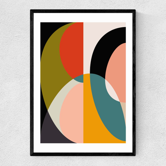 Mid Century DIN XI Narrow Black Frame