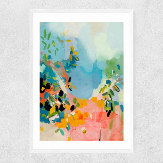 Olivier Avec Jardin Narrow White Frame