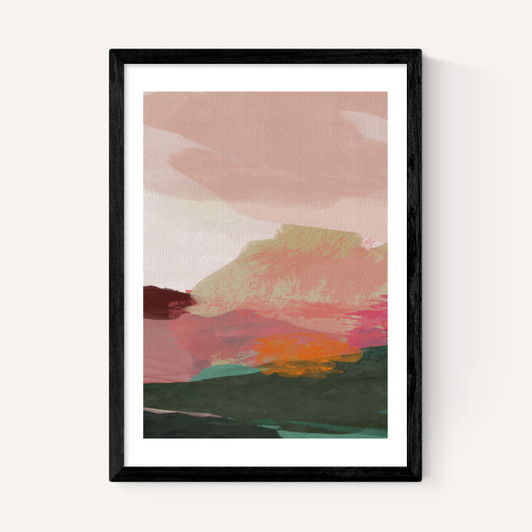 Green and Pink Abstract I