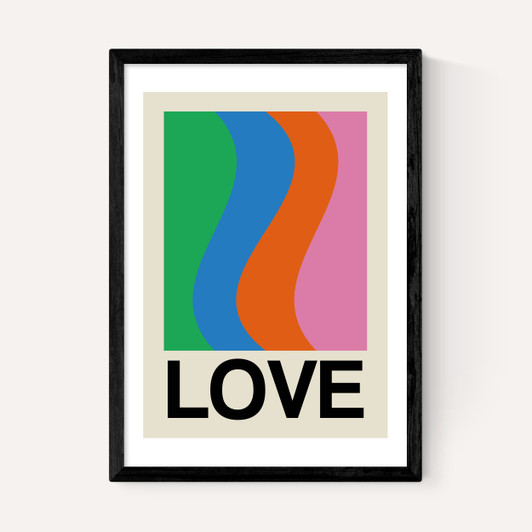 Retro Stripe LOVE Wave Gala