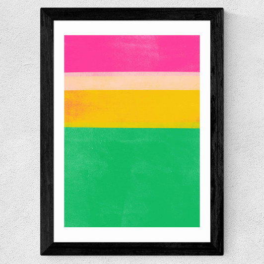 Stripe Study 15 Wide Black Frame