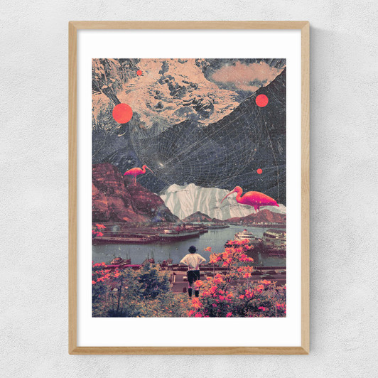 My choices left me alone Narrow Oak Frame