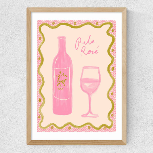 Pale Rose Medium Oak Frame
