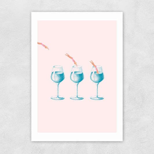 Wine Dive Unframed Print