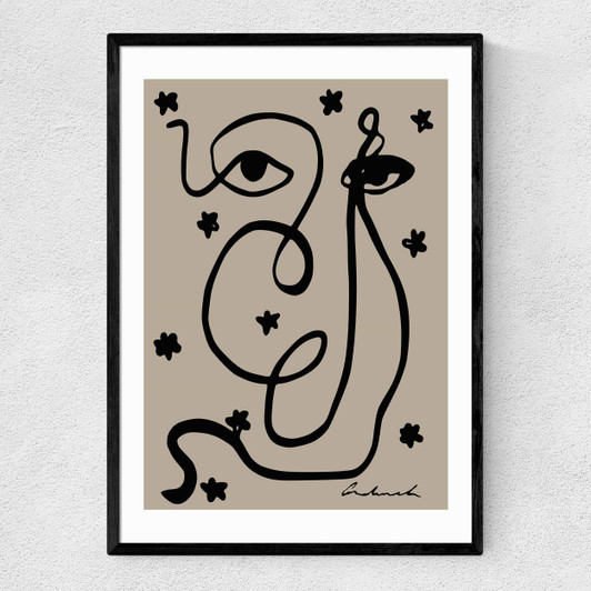 Abstract by Hali Igwelaezoh Narrow Black Frame