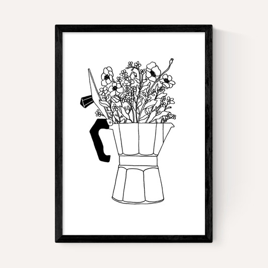 Moka Flowers Print
