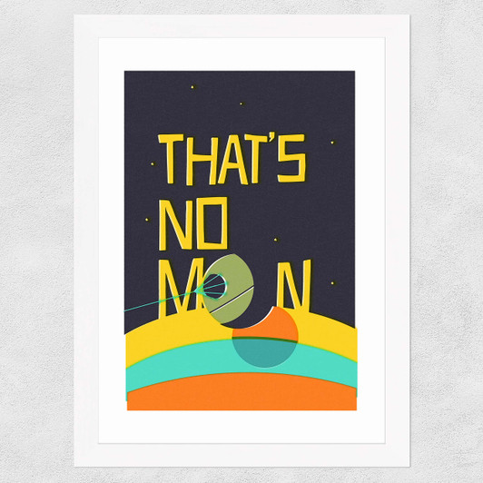 That's No Moon Wide White Frame