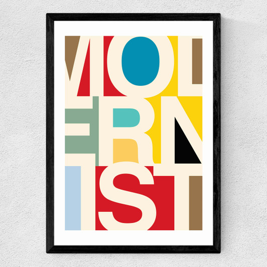 Modernist Colour Medium Black Frame