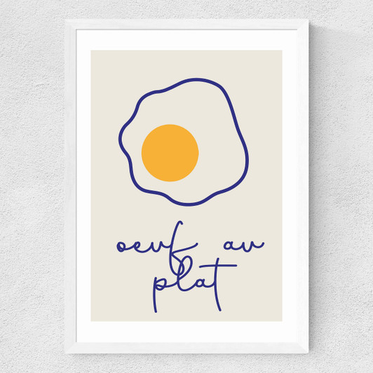 Oeuf Au Plat Medium White Frame