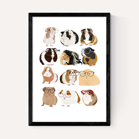 Guinea Pigs Wearing Glasses