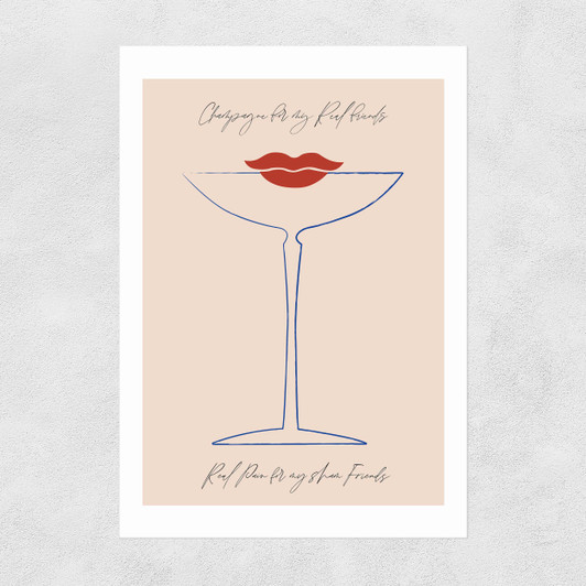 Champagne Unframed Print