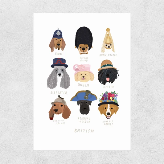 British Dogs Unframed Print
