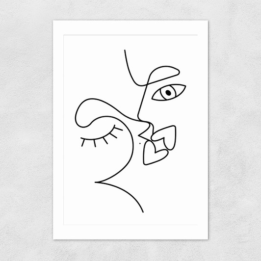 Kiss Unframed Print