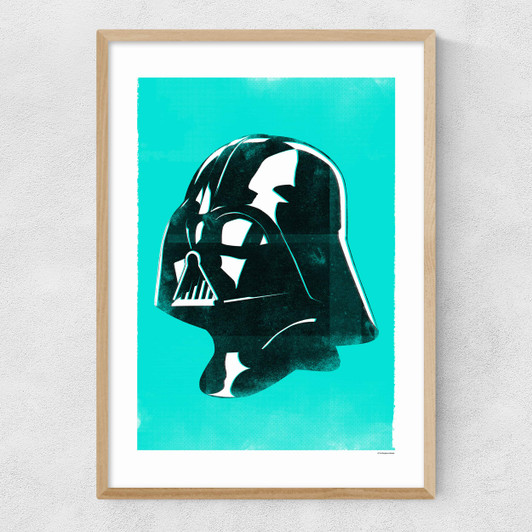Star Wars Helmet - Vader Narrow Oak Frame
