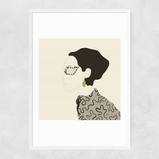 Fashion Portrait Narrow White Frame