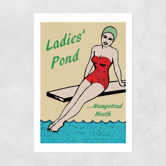 Ladies Pond Lido Unframed Print