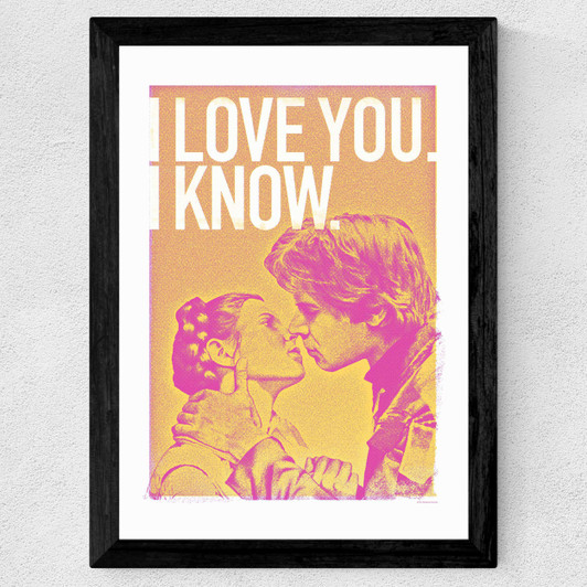 Han and Leia - Star Wars Wide Black Frame