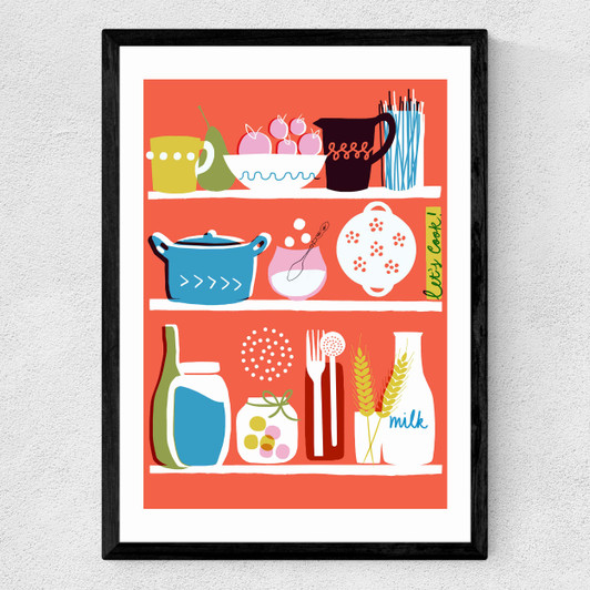 Let's Cook Medium Black Frame