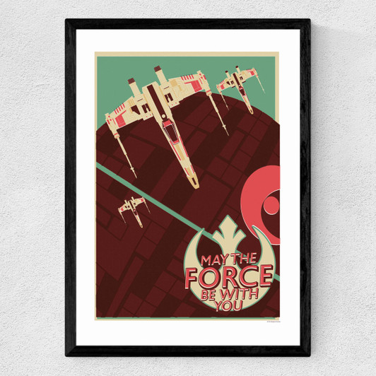 Offset X-Wing - Star Wars Medium Black Frame