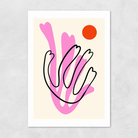 Abstract Flowers III Unframed Print