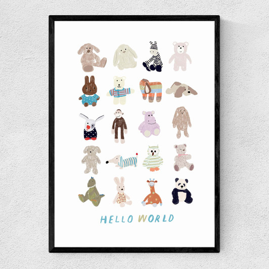 Cuddly Toys Narrow Black Frame