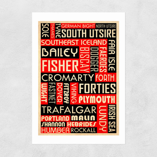 Shipping Forecast By Indieprints Unframed Print