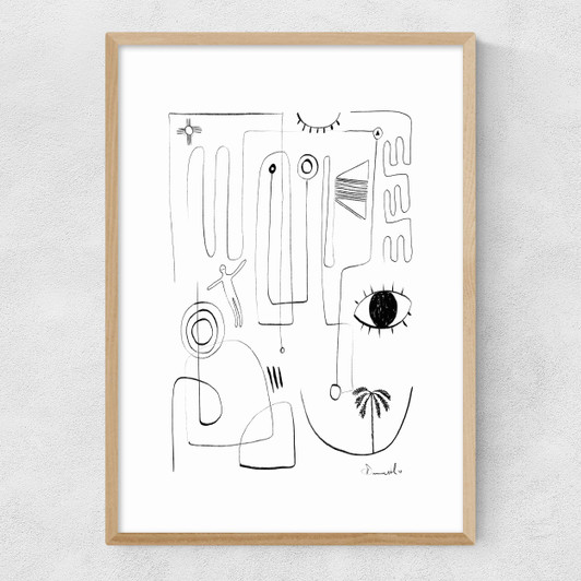 Eyes Have It Narrow Oak Frame