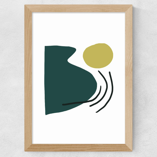 Green by Dan Hobday Wide Oak Frame
