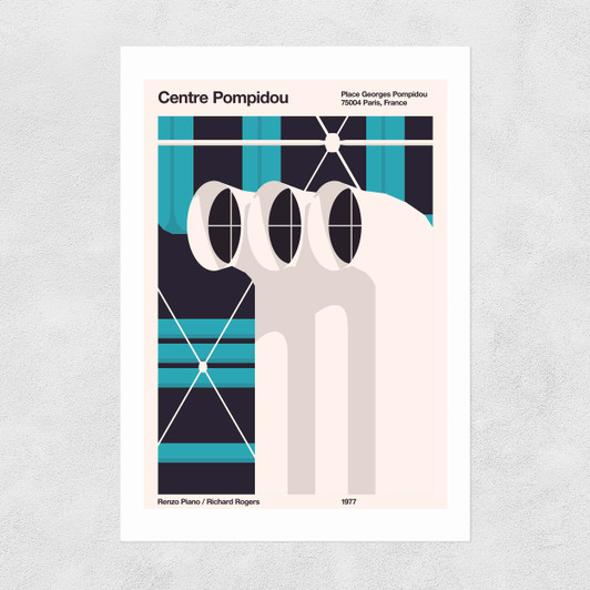 Pompidou Unframed Print