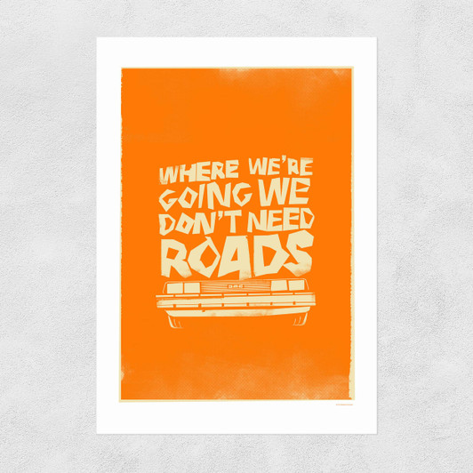 Retro Delorean - Back to the Future Unframed Print