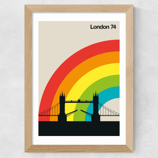 London 74 Wide Oak Frame