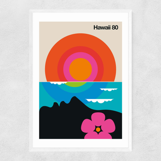 Hawaii Narrow White Frame