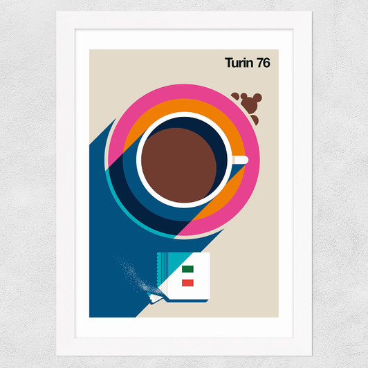 Turin 76 Wide White Frame