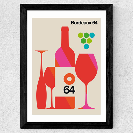 Bordeaux 64 Wide Black Frame