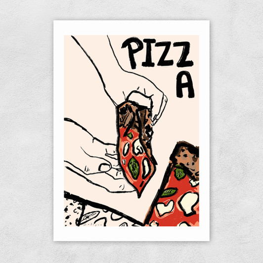 Pizza by Nia Beynon Unframed Print