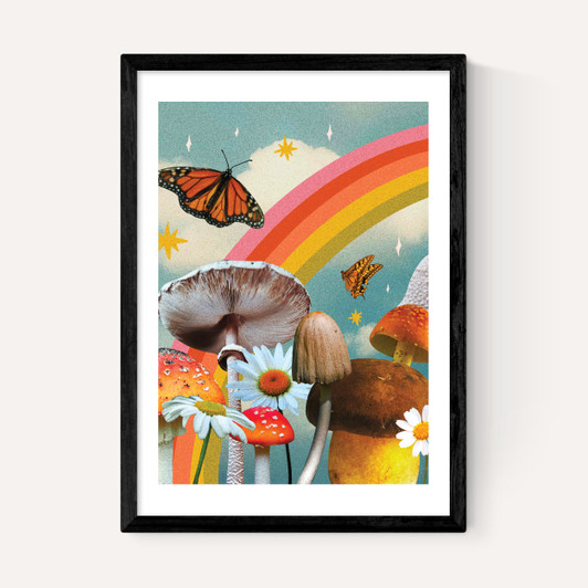 Vintage Mushroom Collage