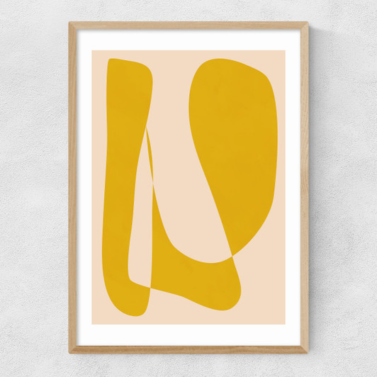Minimalist 82 in Yellow Narrow Oak Frame