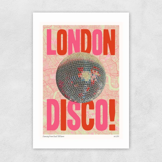 LDN Disco Unframed Print