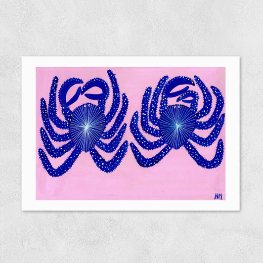 Blue Crabs Unframed Print