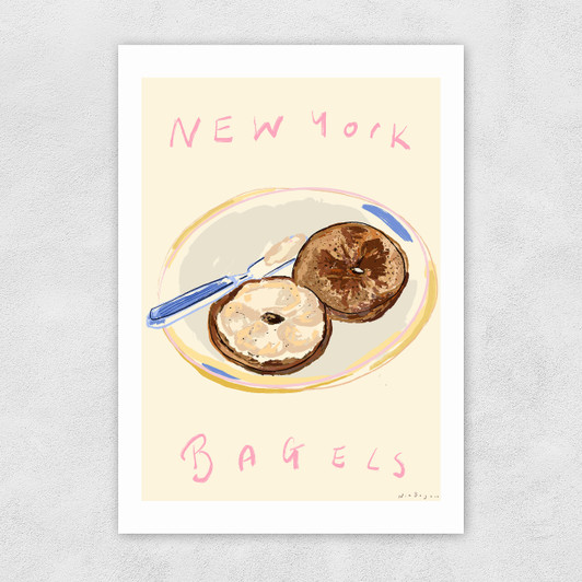 New York Bagels Unframed Print