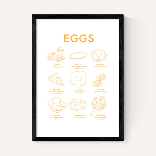 Eggs (Yellow on White) II