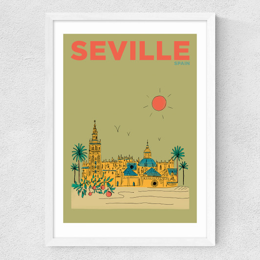 Seville Medium White Frame