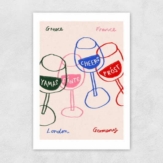 Cheers Glasses Unframed