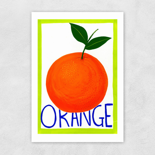 Large Orange Unframed