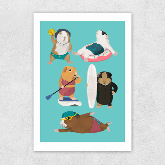 Guinea Pig Watersport Unframed